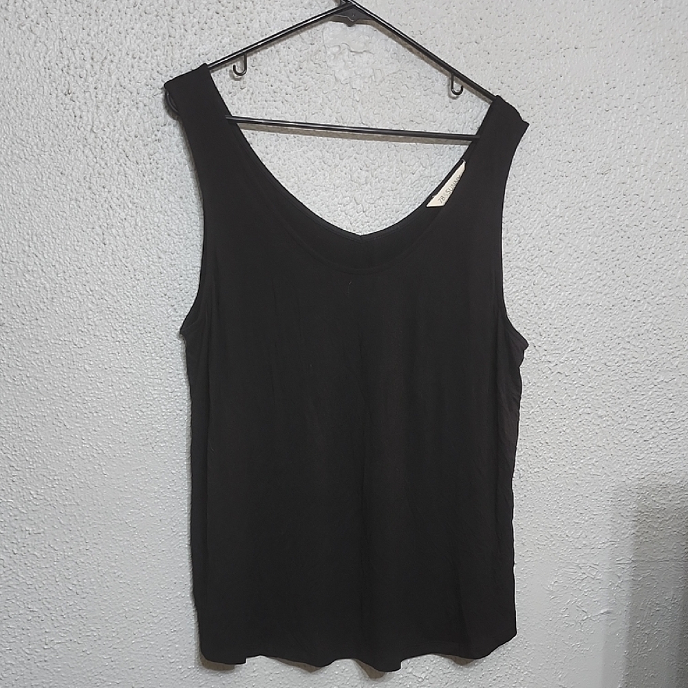 78 & Sunny  Black Tank Top Euc SZ. 2X Pit To Pit 22" Approximately